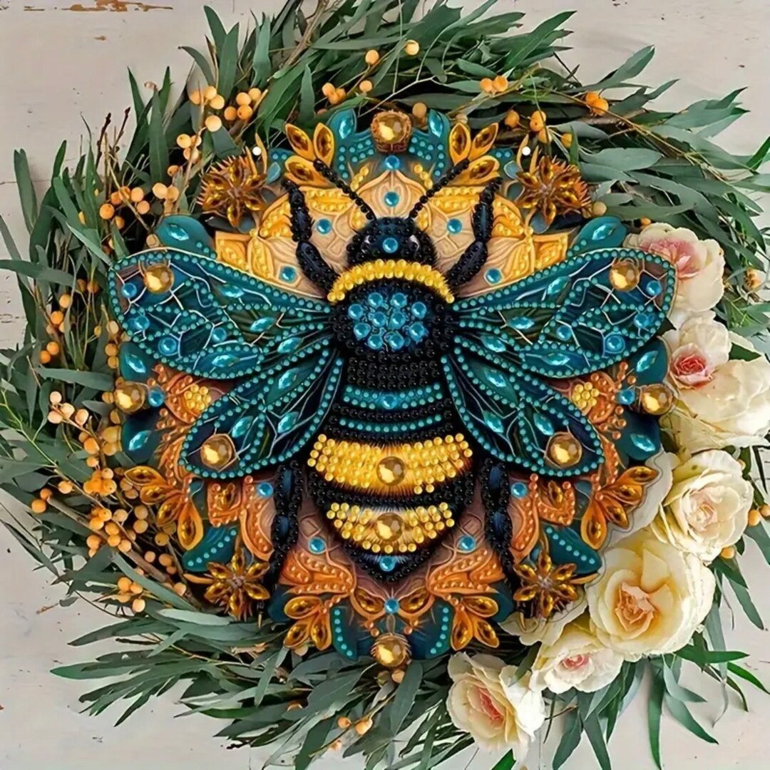 Create Your Own Stunning Jeweled Bumblebee Wall Hanging - DIY Diamond ...