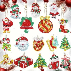 Starnearby Ornement De Bureau Broderie Diamant Train De Noël