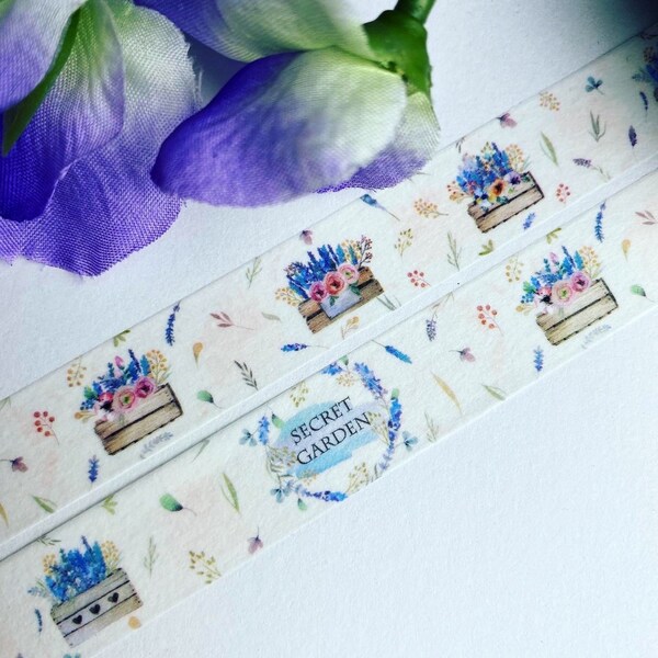 Secret Garden, Windowsill Wisteria and Roses, Washi Tape Roll