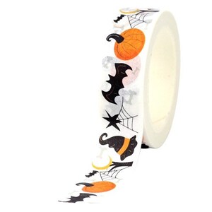 A Witches Favorite Things, Witch Hats, Black Cats, Bats, Pumpkins and More, Washi Tape Roll 1. Witch Hat Roll inches