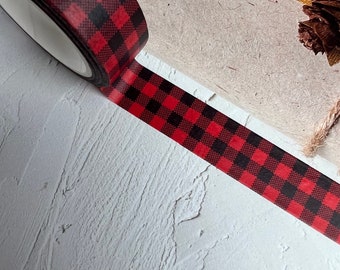 Buffalo Plaid, Traditional Christmas Plaid, Washi Tape Roll