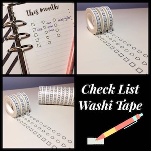 Make Your Own Checklists, Planner Washi Tape Roll