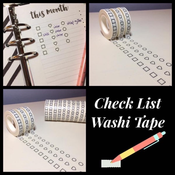 Make Your Own Checklists, Planner Washi Tape Roll