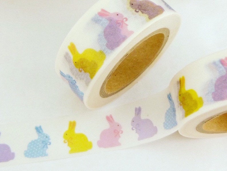 Washi Tape Peeps Easter Bunnies Sample Lengths