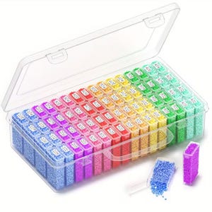 Diamond Painting Storage Box Organizer – 20, 32, 48 or 64 Bottle Storage Case