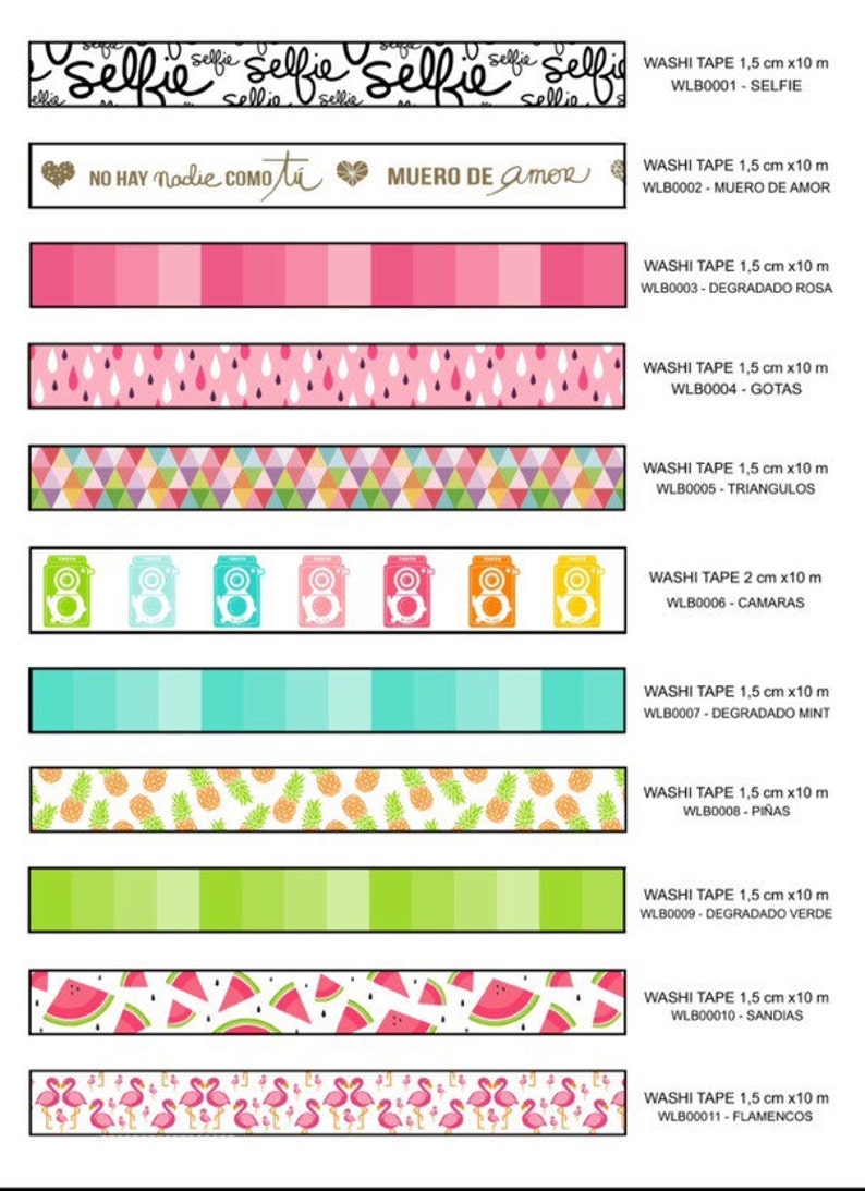 Wide Designer Washi Tape Sample Lengths Lora Bailora Vintage Cameras