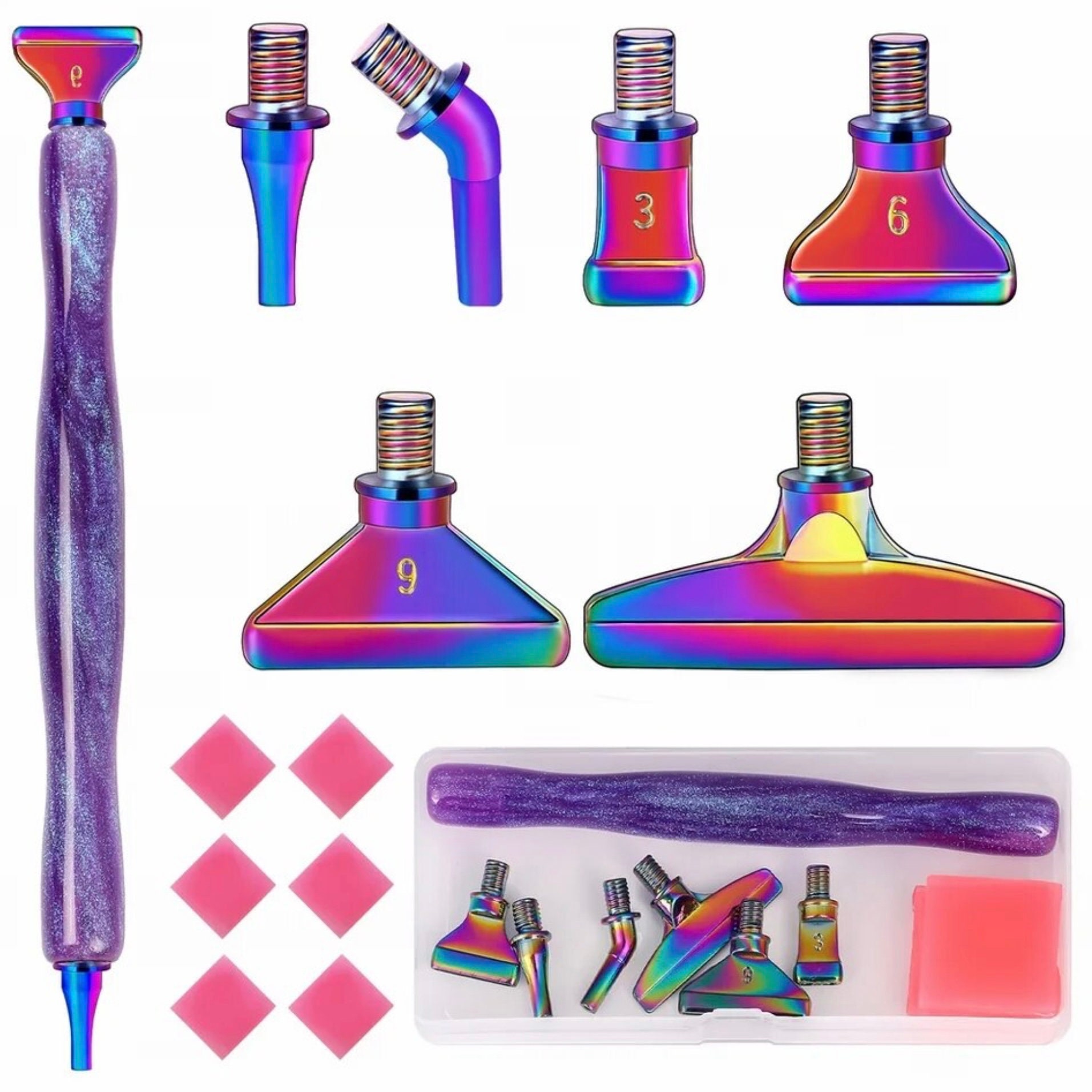Penna Adesiva Per Diamond Painting Con 6 Testine Di Applicazione
