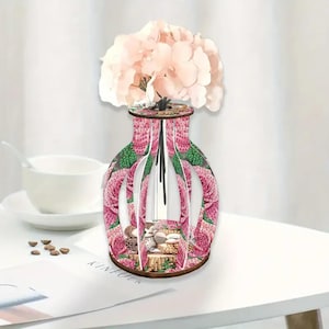 3D DIY Diamant Malerei Vase mit Strasssteinen und Reagenzgläsern