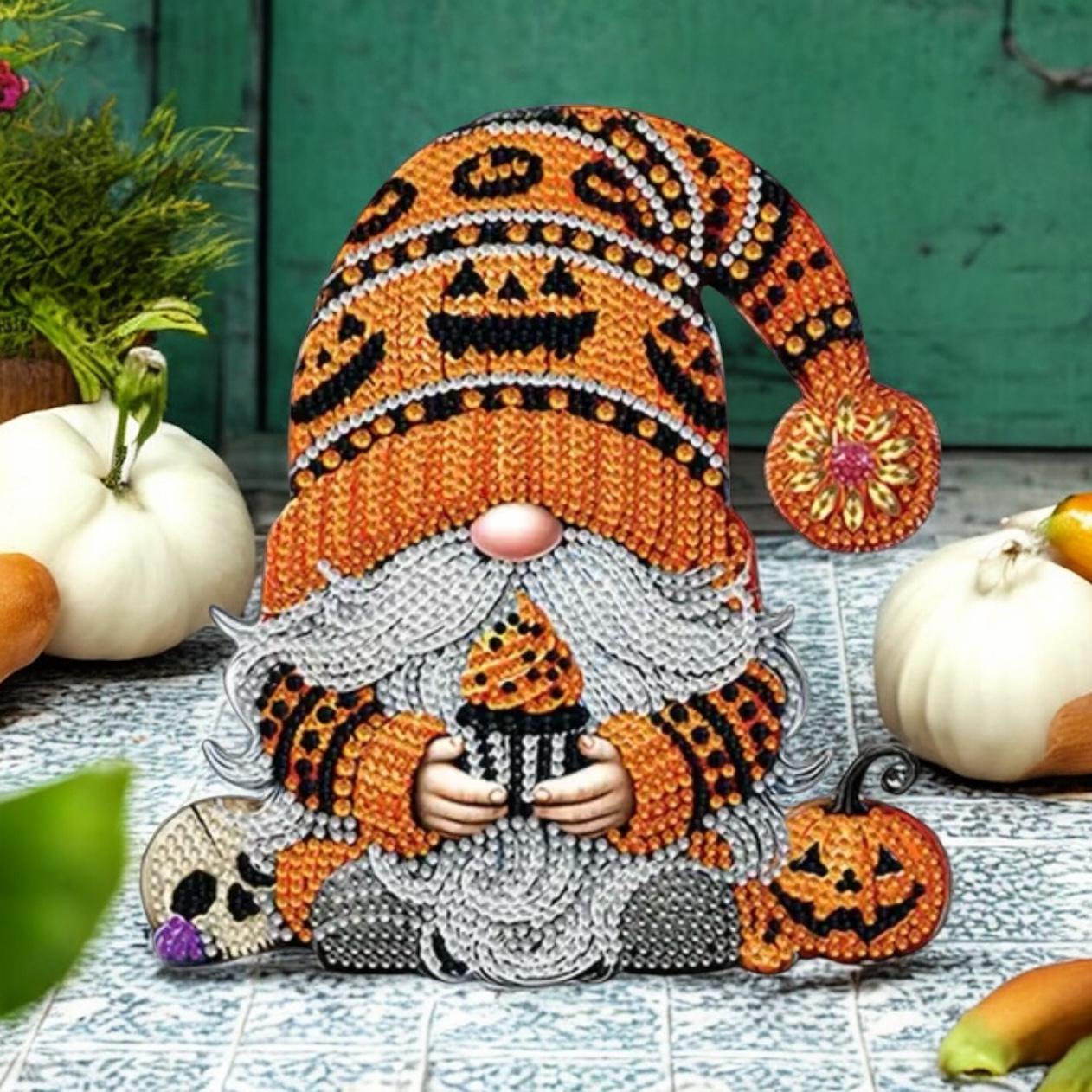 DIY Halloween Gnome Diamond Painting Kit – Single Sided