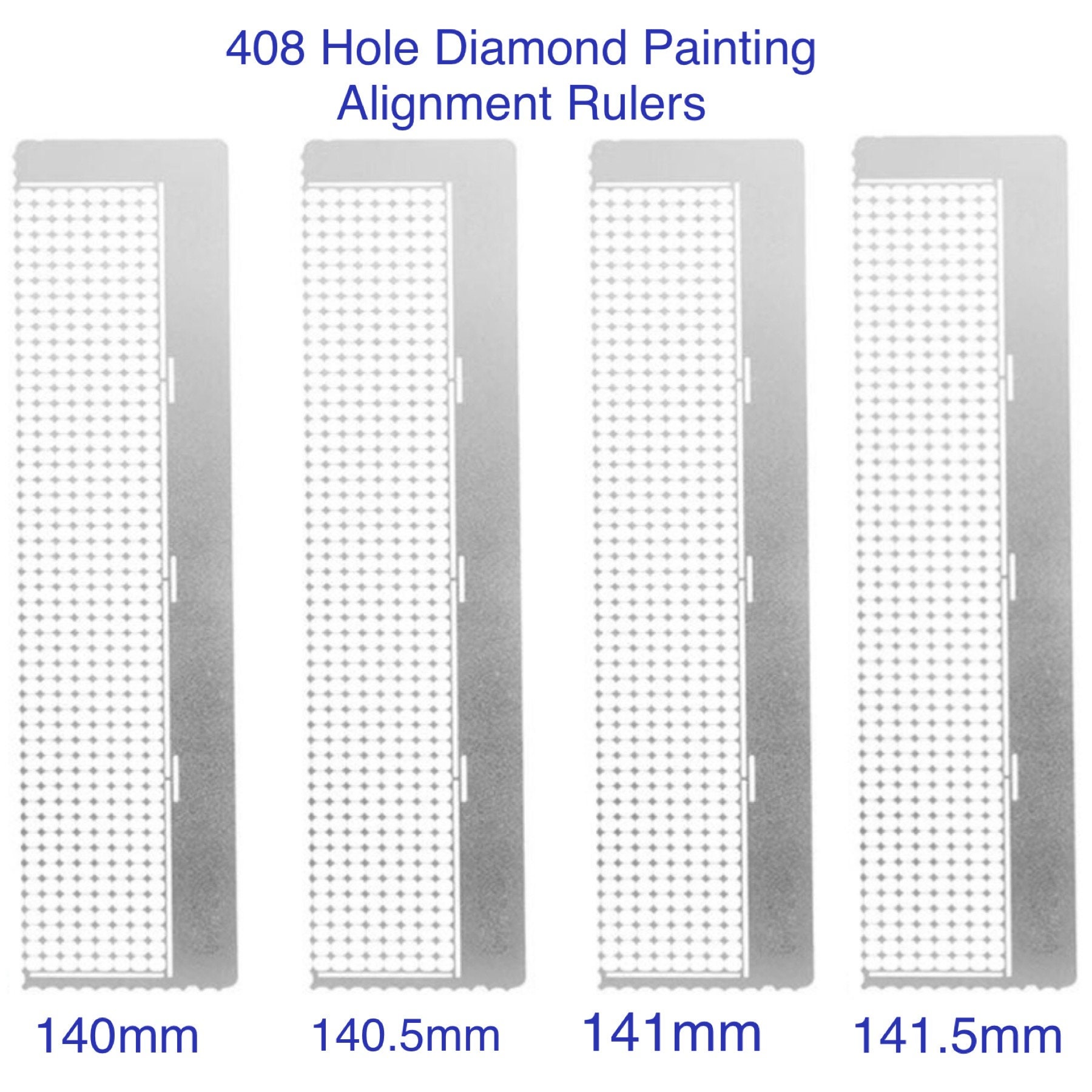 Alignment Ruler for Diamond Painting Pen & Cross Stitching, 238 Square Gem  Slots for Even Diamond Placement 