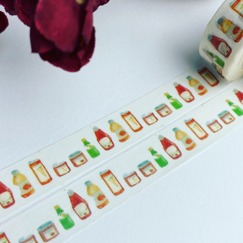 Canning Juice Ketchup Jars and More Washi Tape Sample Etsy