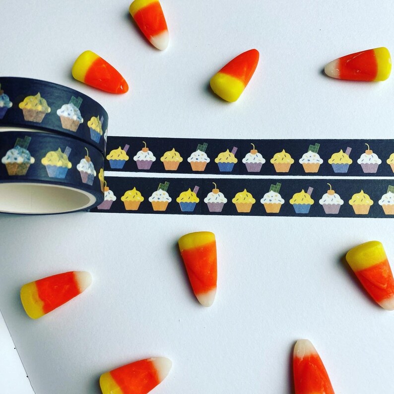 Washi Tape Spook Party Halloween Cupcakes Sample Lengths