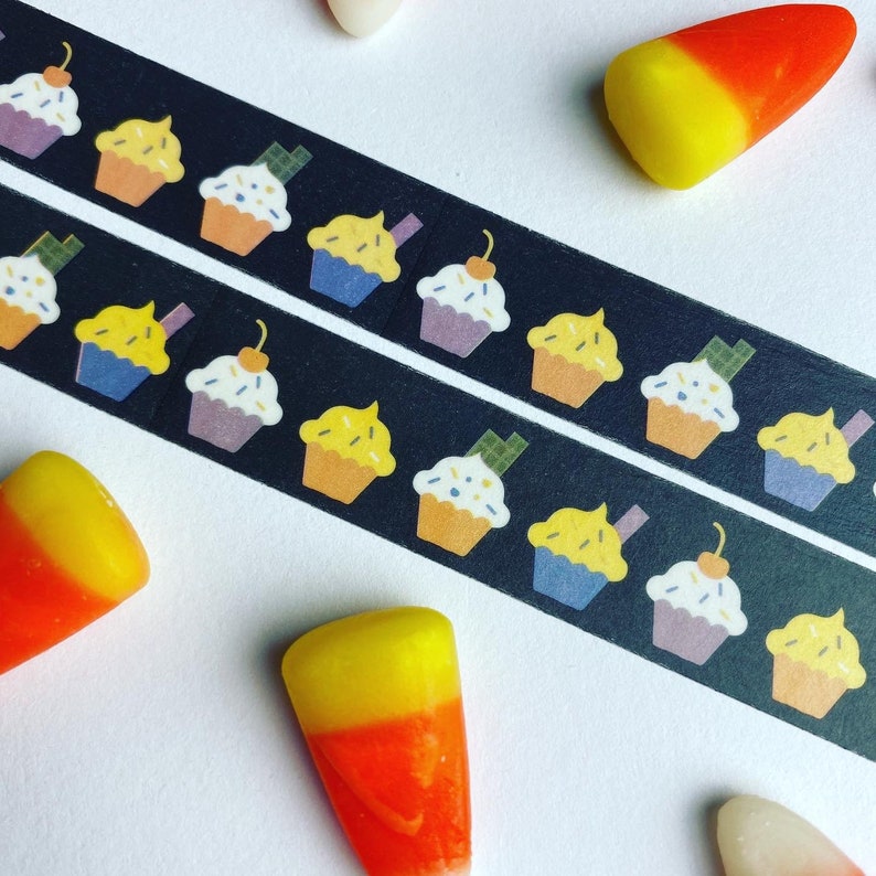 Washi Tape Spook Party Halloween Cupcakes Sample Lengths