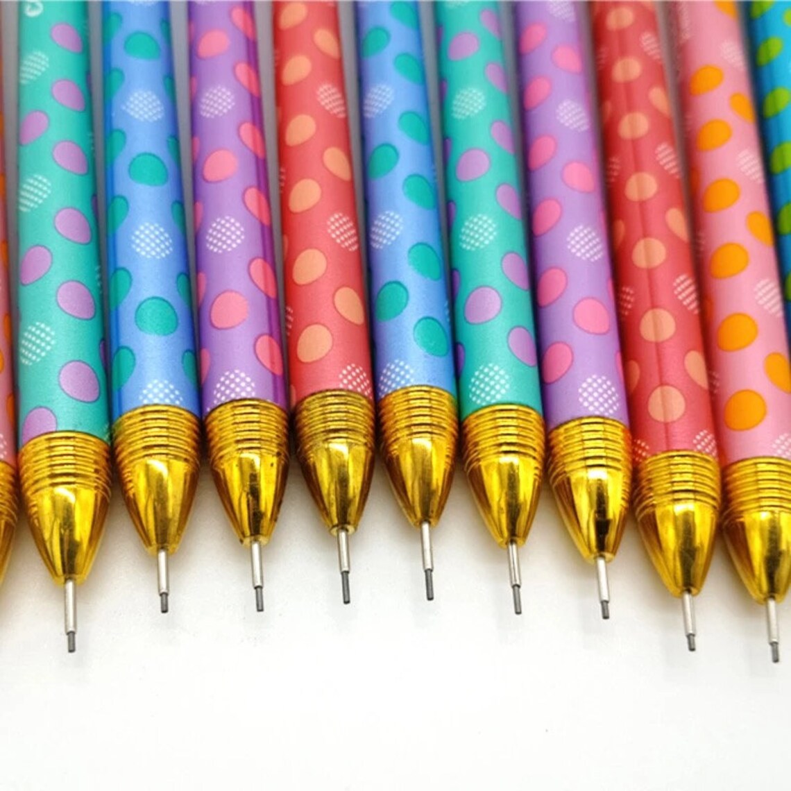 Polka Dot Crown Top Pencils Fine Tip Mechanical Pencil Etsy