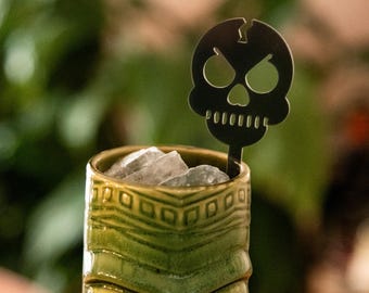 Set of 4 – Skull Crusher XL Swizzle acrylic swizzle sticks
