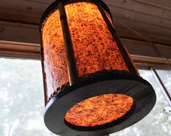 Handcrafted Tiki Style Pendant Lamp – Warm Ambient Bamboo Light