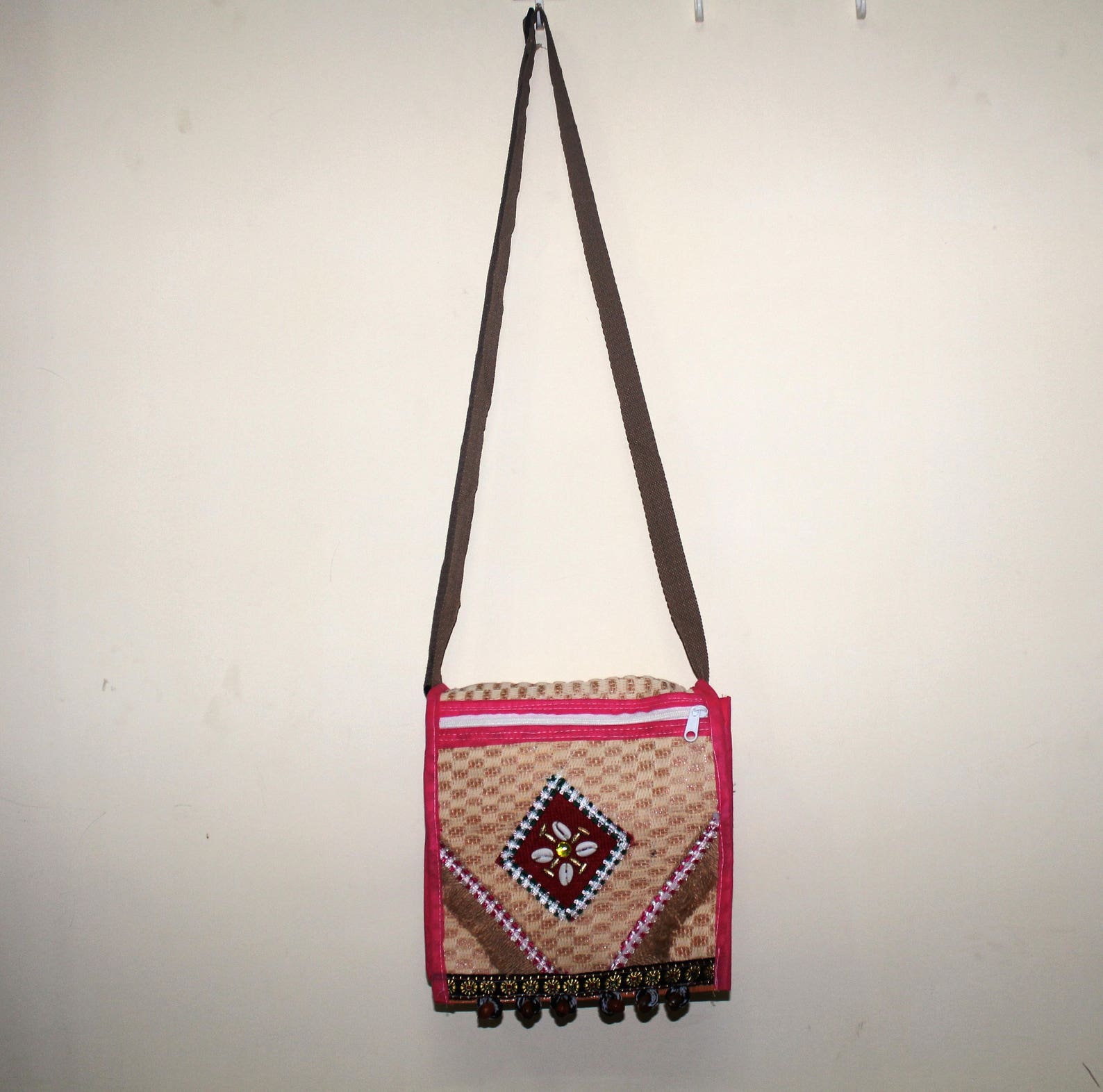 Jute Cotton Cross Body Bagunique Handmade Jute Bag desiner Etsy Canada