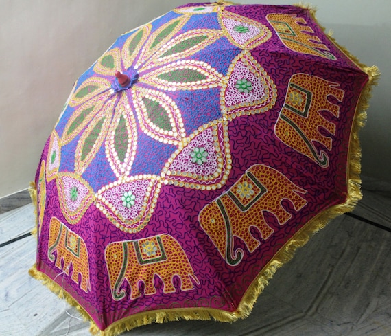 Unique Garden umbrella big size ,lawn umbrella 72 inch Shop umbrella Colourful embroidery diameter size 6 ft wedding decoration umbrella