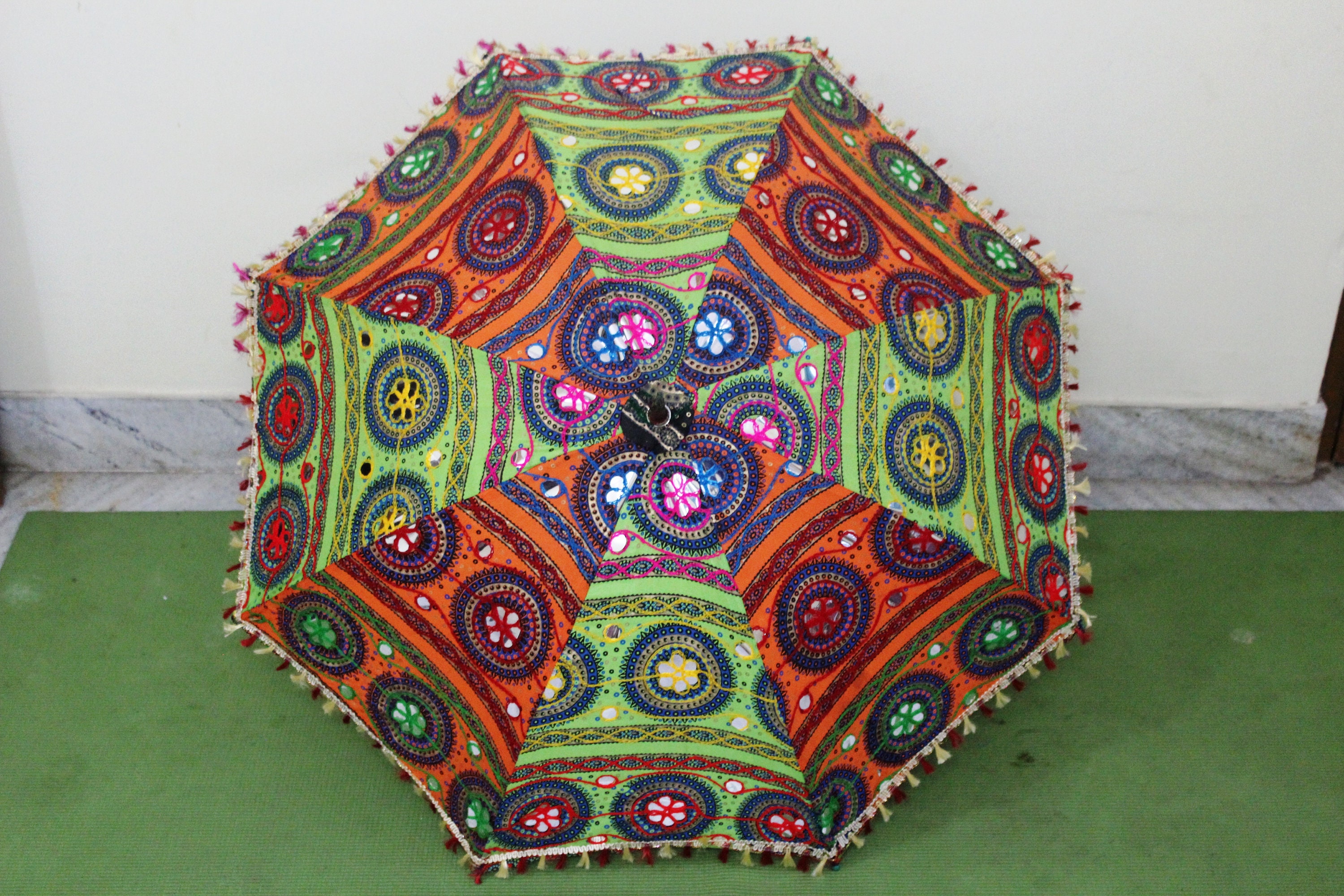 Handmade unique Umbrella with embroidery and mirror work Etsy