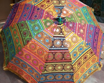 garden umbrella big size ,beach umbrella with colourful embroidery diameter size 6 ft(72 inch),lawn umbrella ,wedding decoration umbrella