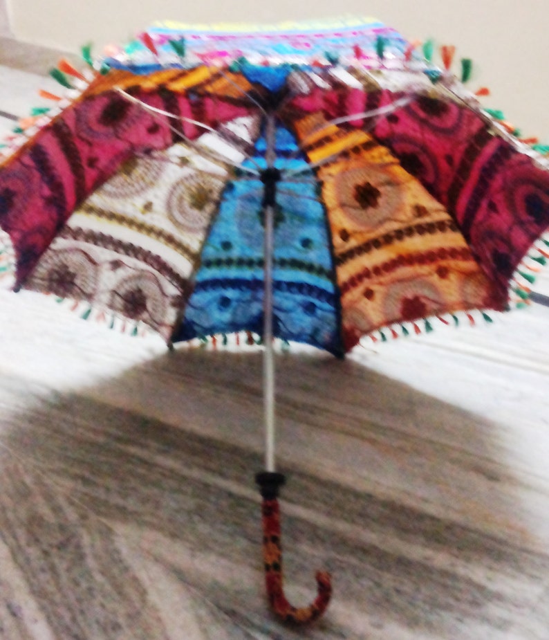 Handwork Umbrella With Thread Embroidery Patch Work Indian Etsy