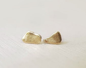 Tiny Solid Gold Studs, Small Stud Earrings, Dainty Simple Everyday Earrings, 14k Gold Cute Delicate Studs, Real gold earrings gift for her