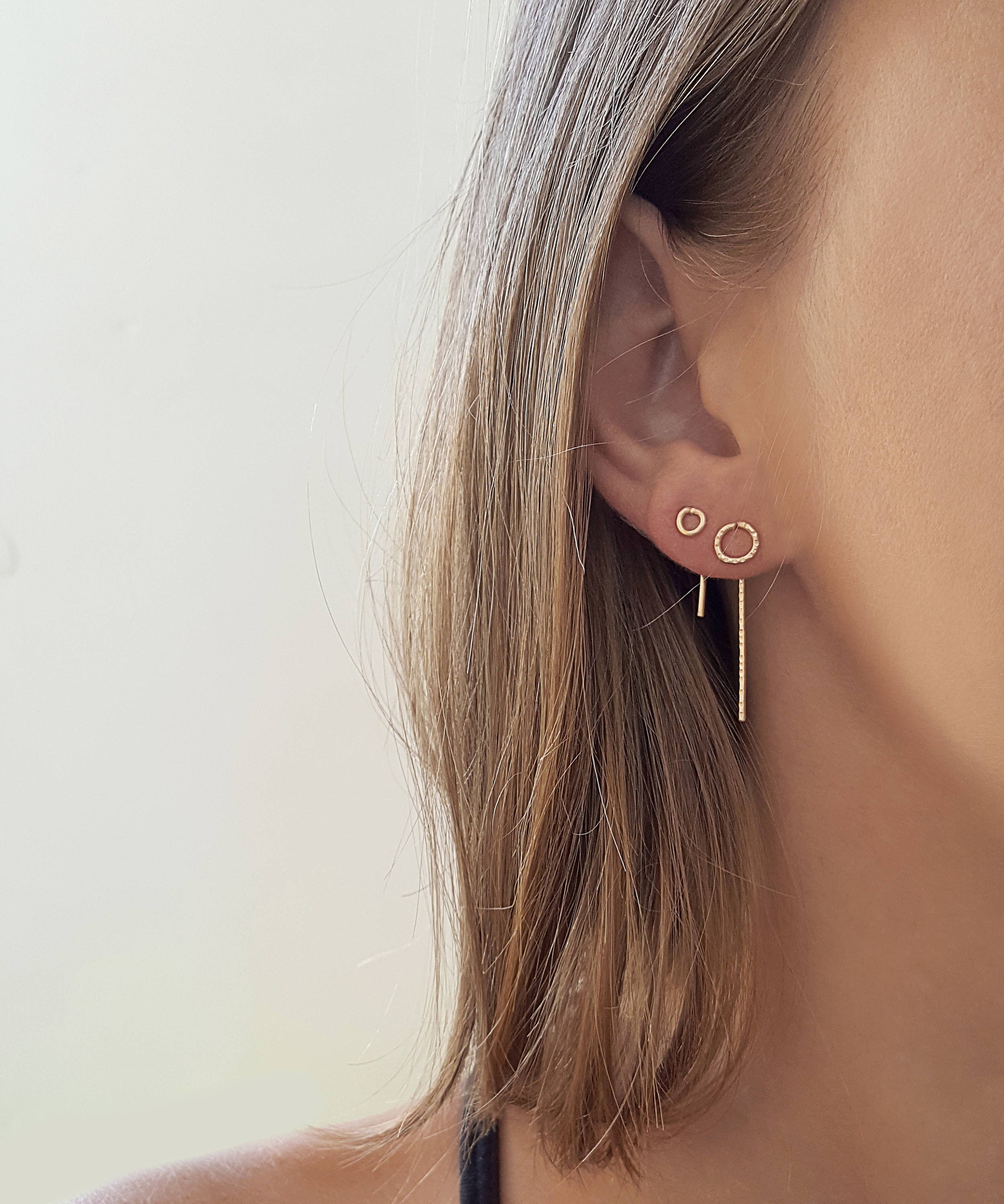 Tiny Simple Silver Earrings Wire Earrings Gold Filled Small 