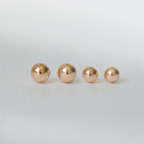 Tiny Ball stud, 2 mm 3 mm ball studs, Tiny piercing, Ball earrings, Delicate earrings, Dainty earrings, Silver Gold 14K earrings