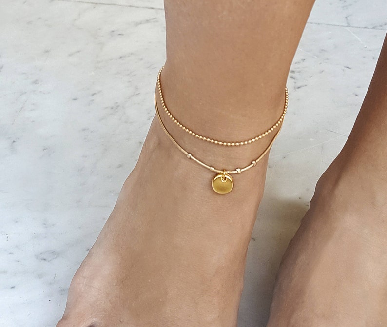 Ankle bracelet boho, ankle bracelet silver, boho anklet, anklet set, anklet bracelet, bohemian anklet, summer jewelry, ankle jewelry image 4