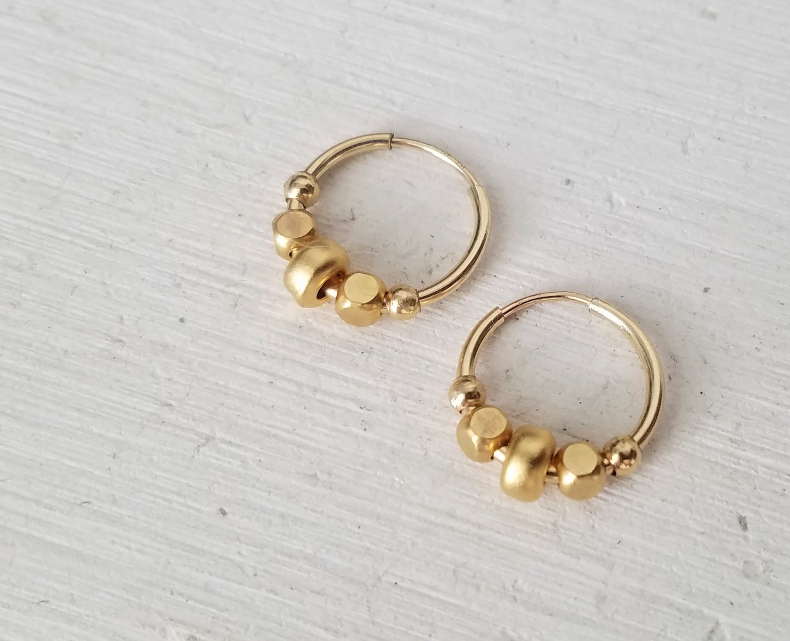 Tiny Gold Hoop Earrings Small Gold Hoops Gold Filled Hoop Etsy