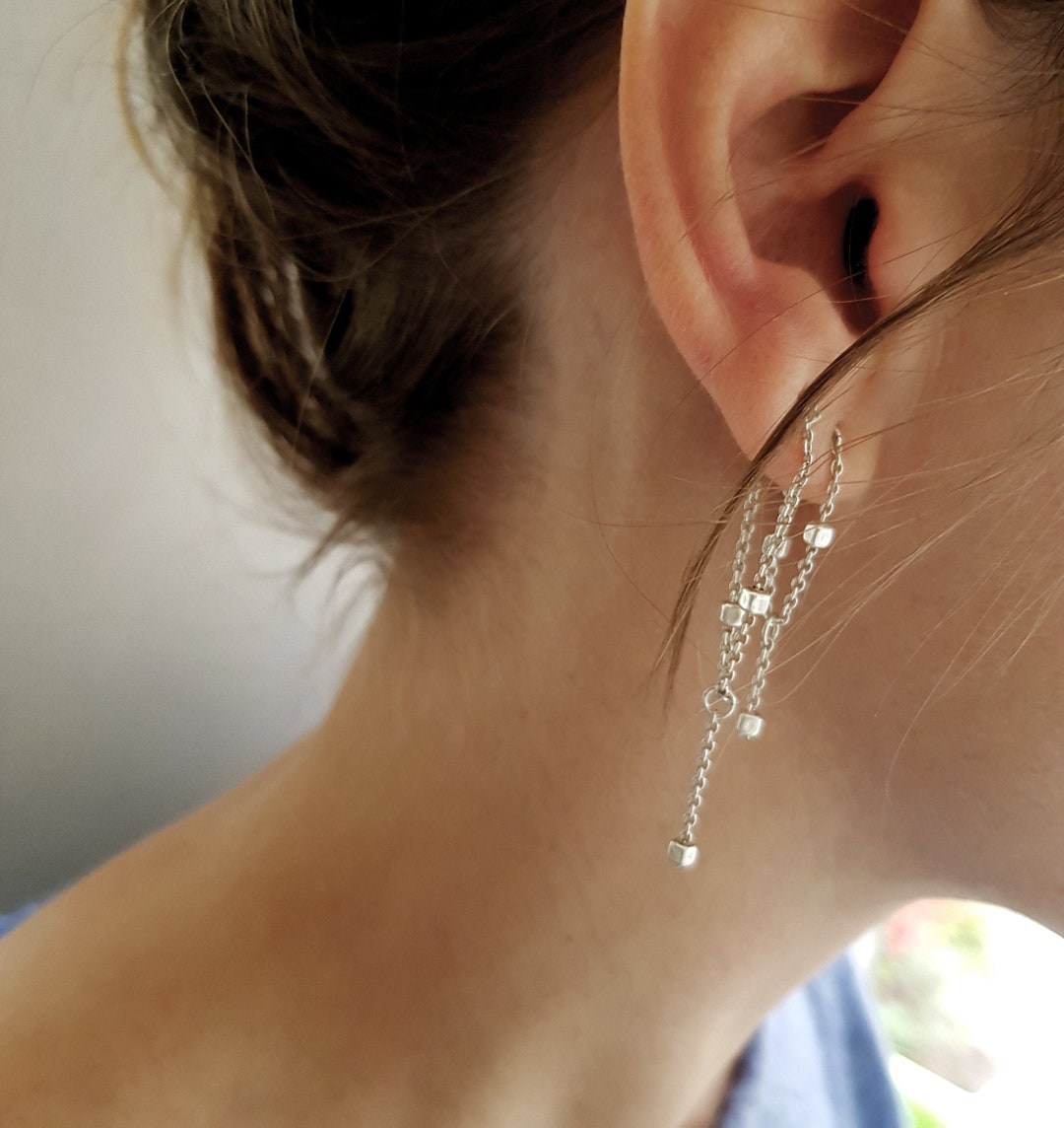 Grande Pendente A Fiore A Fiocco Di Neve In Argento Sterling E - Foto 8