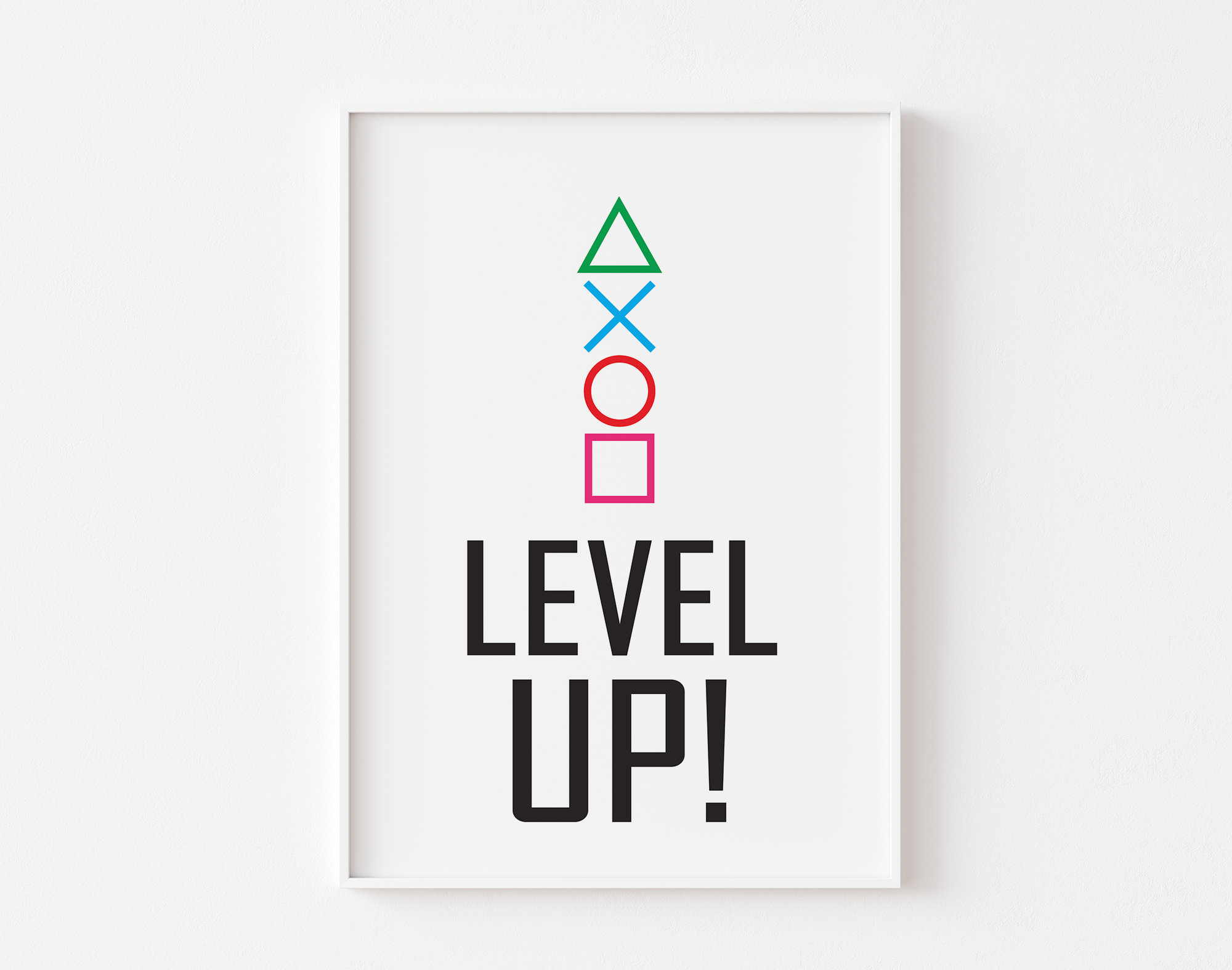LEVEL UP Gaming Wall Art Print, Gaming Poster, Gamer Wall Art, Game
