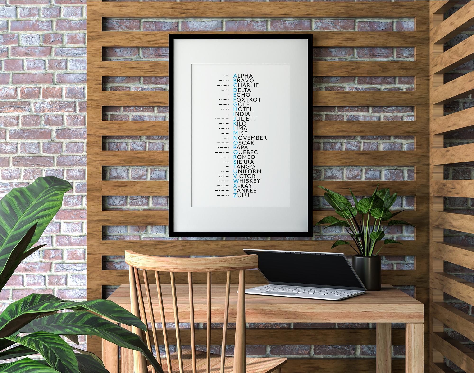 NATO Phonetic Alphabet Print | Morse Code Wall Art | Aviation Gift ...