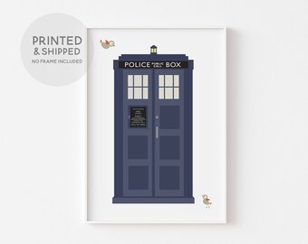 London Police Telephone Box Print, TARDIS Wall Art, London Themed Nursery, Nursery Wall Art, TARDIS canvas