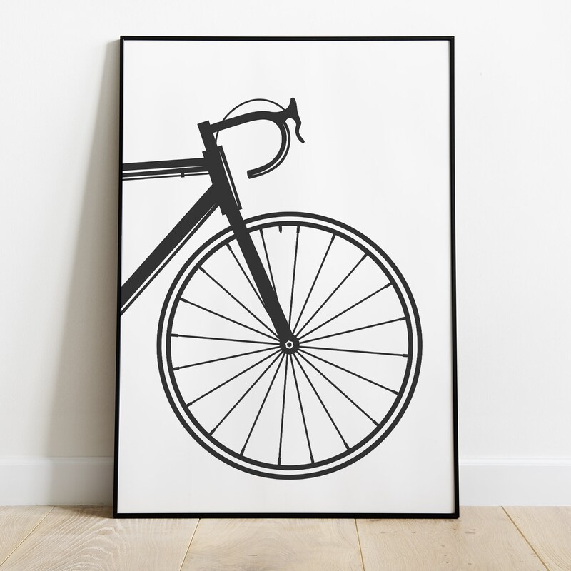 Black White Bike Art - Etsy