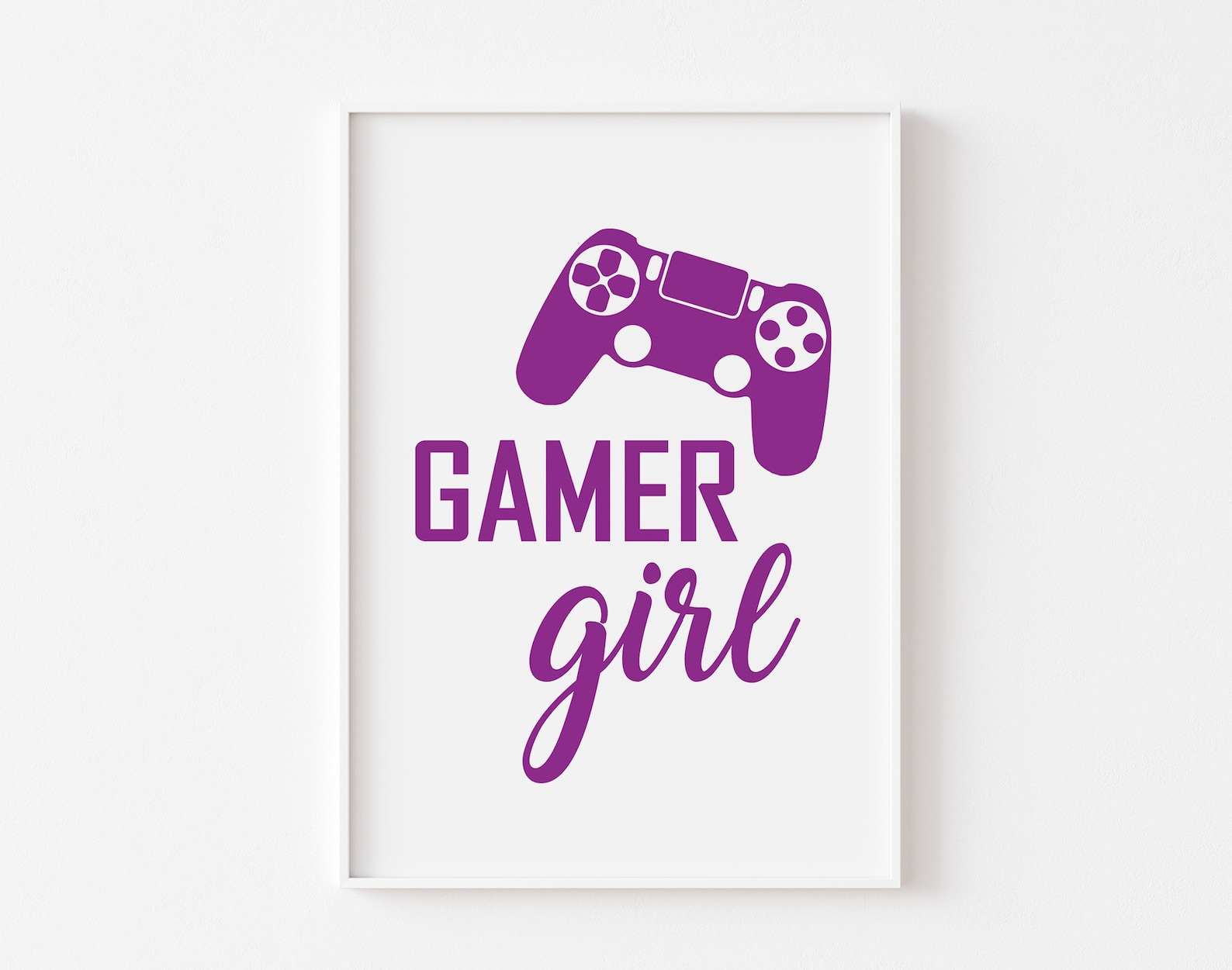 GAMER GIRL Gaming Wall Art Print Personalised Gaming Poster Etsy