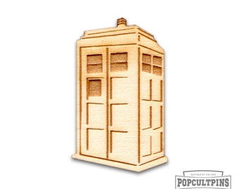 Doctor Who TARDIS Pin - Dr. Who The TARDIS inspired wood pin. DW
