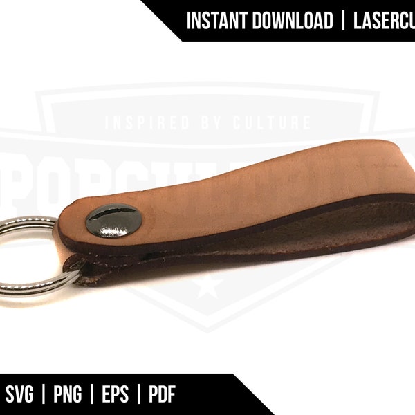 Leather Key Fob - Digital Download - Glowforge Laser Cutter File