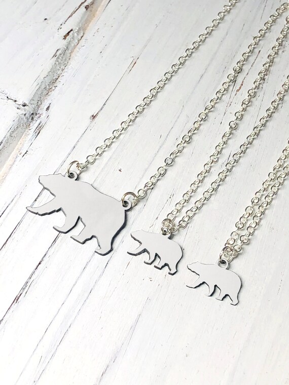 mama bear sterling silver necklace