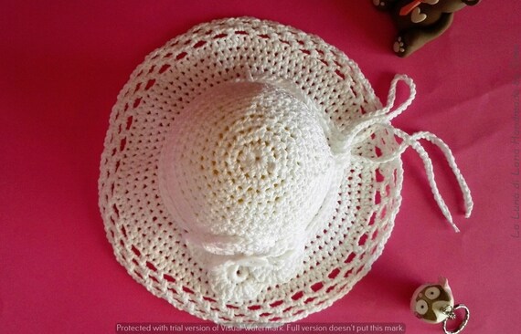 Cappello in cotone estivo cappellino cerimonia bimba | Etsy Italia