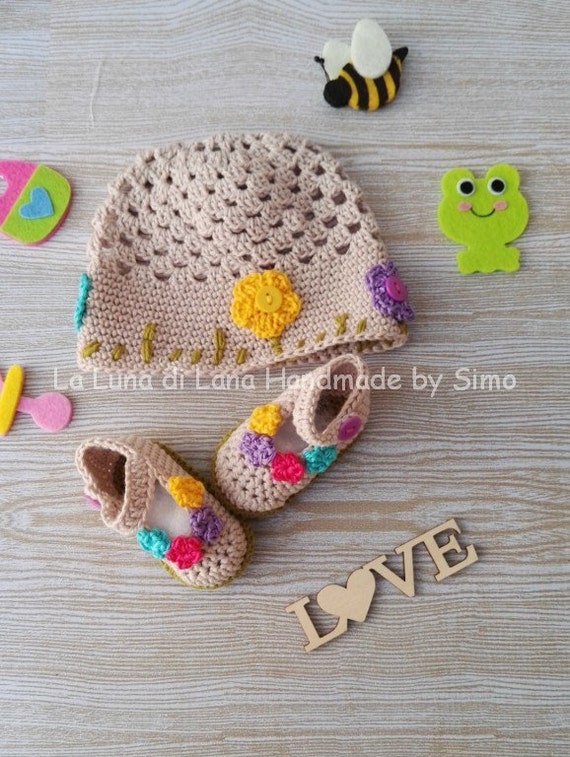 Cappello uncinetto estivo cappellino bimba cuffia battesimo | Etsy Italia