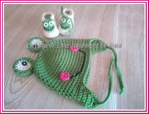 Cappellino e scarpine a uncinetto per bimbo o bimba cappello | Etsy Italia