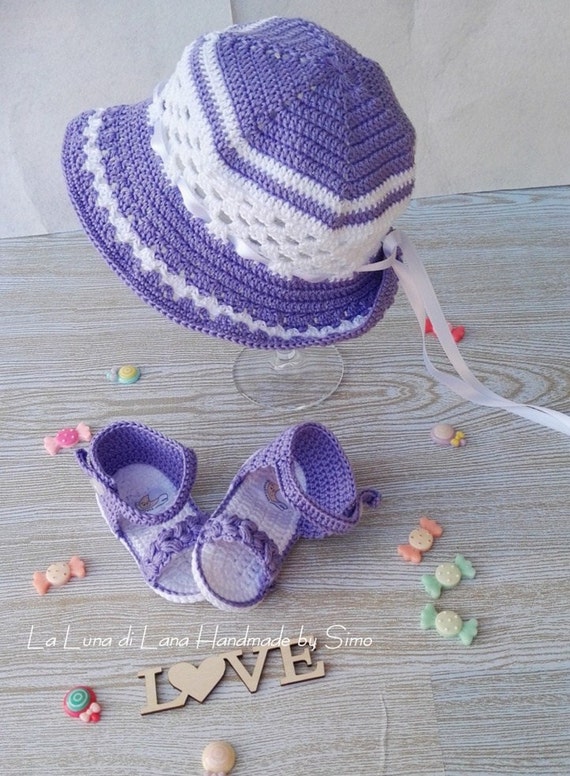 Cappello da sole neonata cappellino bambina uncinetto | Etsy Italia