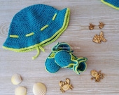 Cappello e sandalini coordinati per bimbo ad uncinetto