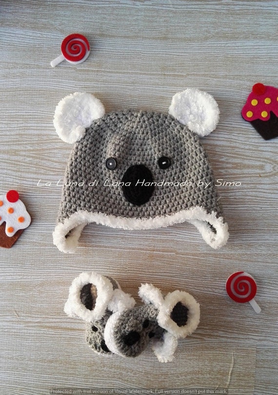 Cappello con orecchie per neonato a forma di koala cappellino | Etsy Italia