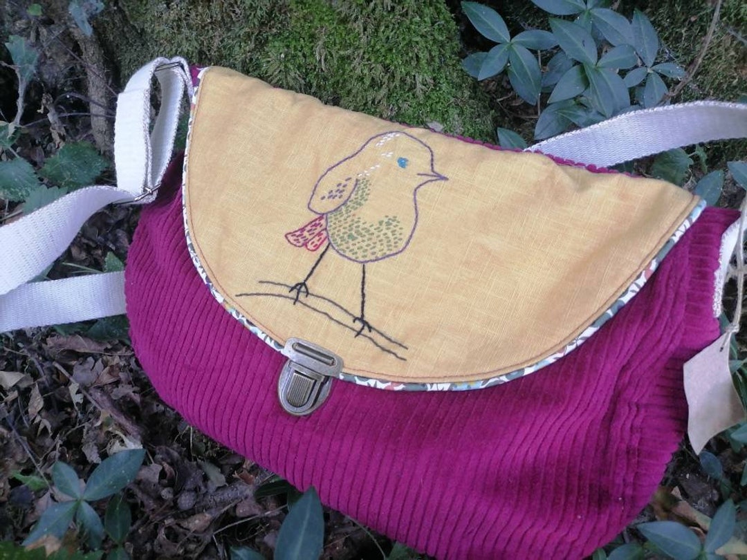 The Purple Sack - Pearlicious Velvet Embroidered Bag