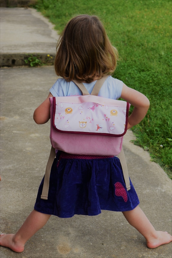 Mochila escolar niña, mochila de jardín de infantes, personalizable,  sección pequeña de regreso a la escuela, mochila rosa, tela bonita -   México