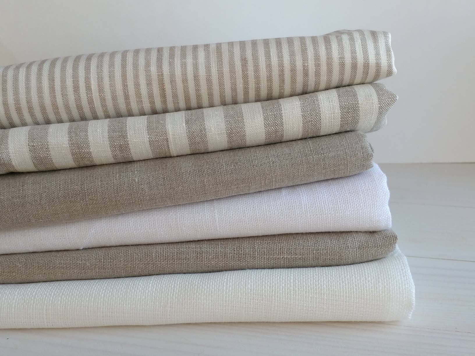 Linen fabric bundle Natural linen Natural fabric Etsy