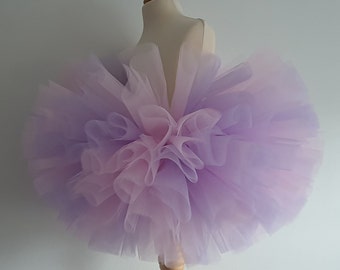 Baby Pink and Lilac Puffball Tutu, Extra Puffy, Extra Fluffy Tutu, Rapunzel Tutu, Pink and purple Tutu, Trolls, Wish, Girls Birthday Tutu,