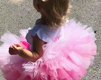 Baby Pink Ombre Puffball Tutu, Ombre Tutu, Extra Puffy Pink Tutu, Barbie Party Tutu, baby pink birthday Tutu, Girls Tutu, Barbie Pink Tutu,